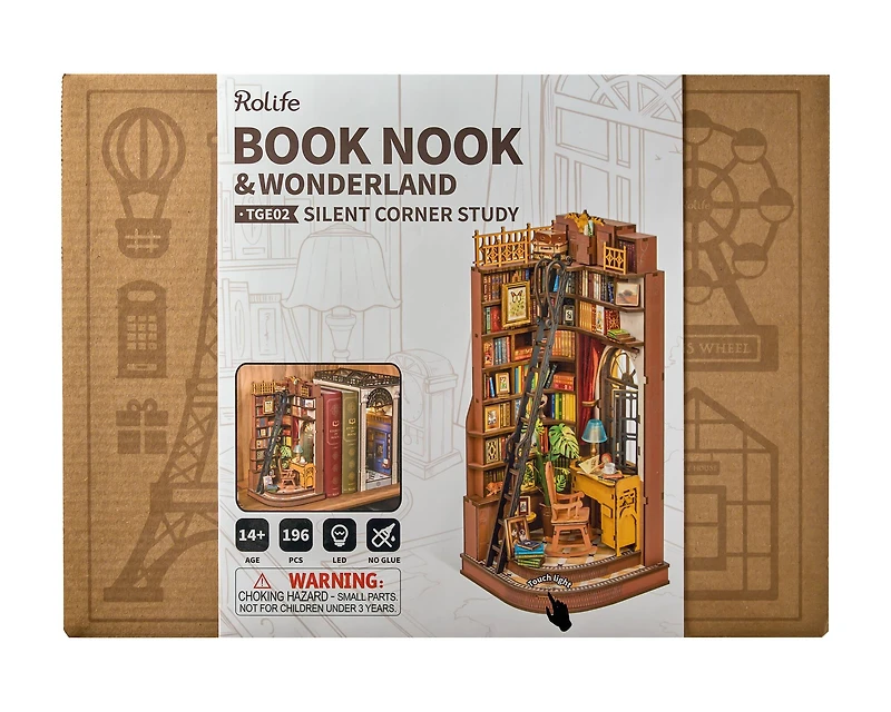 Rolife® Silent Corner Study DIY Book Nook Shelf Insert Kit