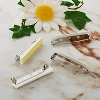 12 Packs: 24 ct. (288 total) 1.5" Rhodium Bar Pins with Pad by Bead Landing™