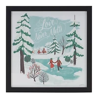 Framed Winter Scene Wall Art Set