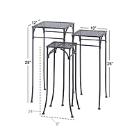 Black Metal Modern Plantstand Set