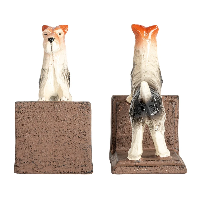 Hello Honey® 5.75" Jack Russell Terrier Cast Metal Bookend Set