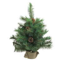 2ft. Unlit Royal Oregon Pine Artificial Christmas Tree in Burlap Base