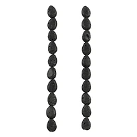 Black Lava Teardrop Beads, 13mm by Bead Landing™