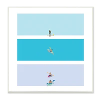 Stupell Industries Modern Paddle Boarding and Kayaks Athletes Summer Sports, 12" x 12"