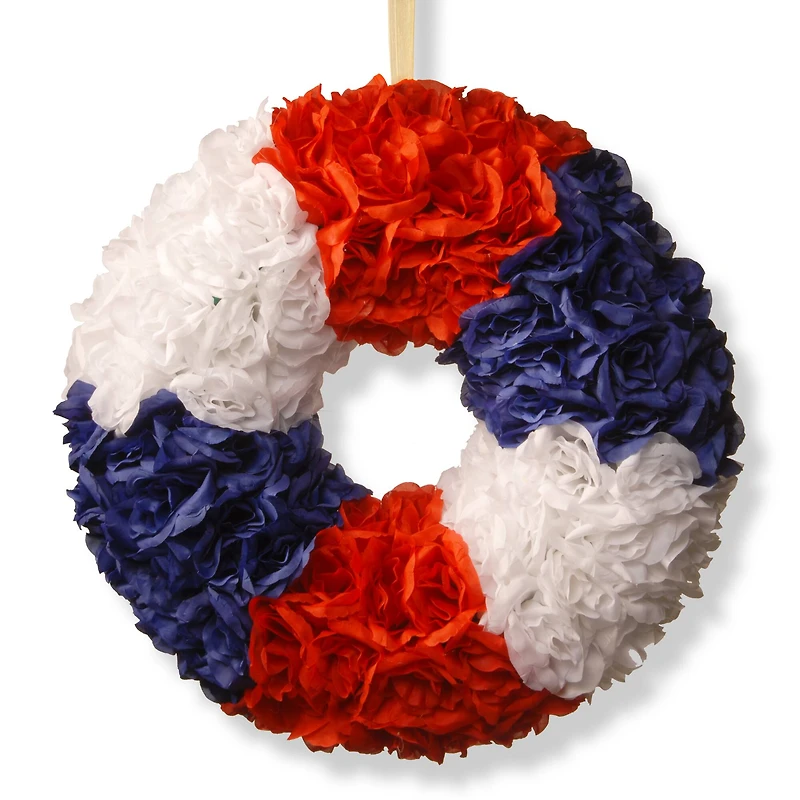 18" Patriotic Rose Wreath