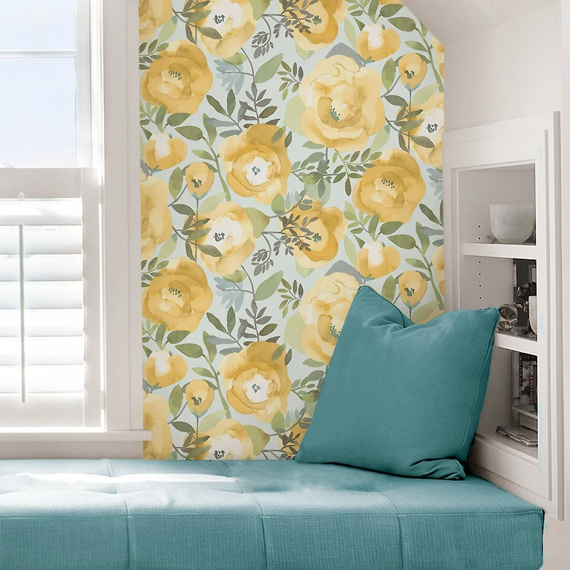 NuWallpaper Peachy Keen Yellow Peel & Stick Wallpaper