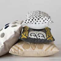 Hello Honey® Black & White Spotted Goat Fur Lumbar Pillow