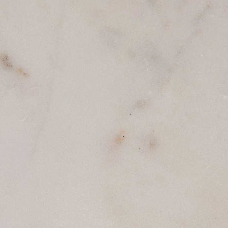 Hello Honey® 15" White Round Elevated Marble & Wood Food Pedestal