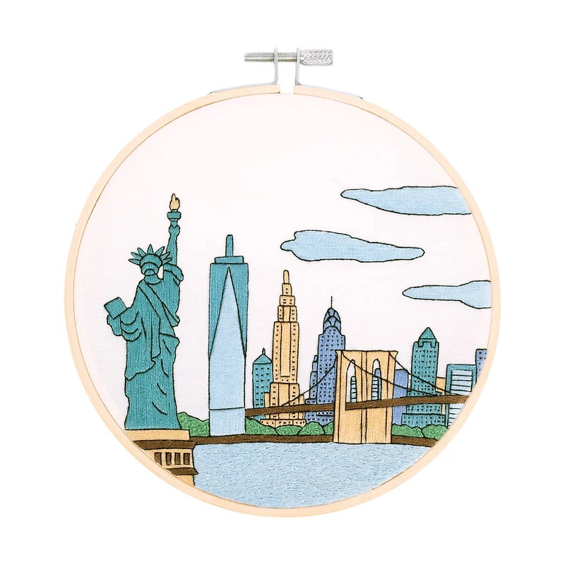 DMC® NYC Intermediate Embroidery Kit with Hoop