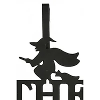 18" Halloween The Witch Is In Wreath Hanger