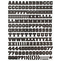 JAM Paper Black Upper Case Alphabet Letter Stickers