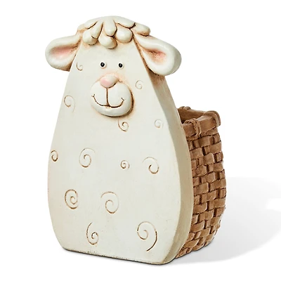 Glitzhome® 12.5" Cute Sheep Statue Planter