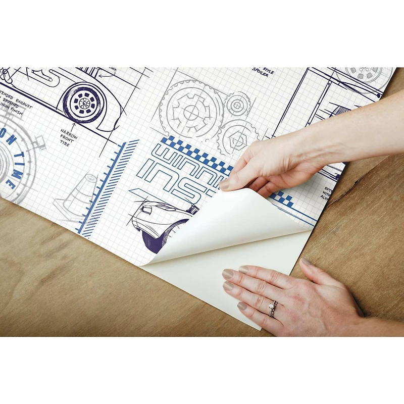 RoomMates Disney Pixar Cars Schematic Peel & Stick Wallpaper