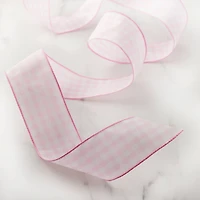 2.5" x 25ft. Wired Gingham Ribbon by Celebrate It