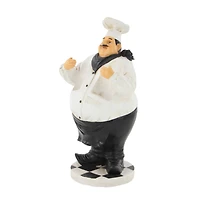 24" White Polystone Traditional Chef Sculpture