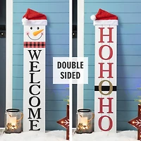 Glitzhome® 42.5'' Reversible Double-Sided Wooden Porch Sign