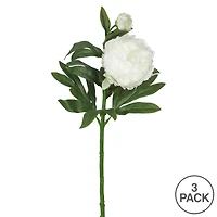 Cream Peony Stem, 3ct.