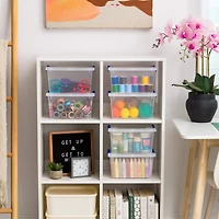 Iris® 4.3 qt. Clear Latching Storage Totes, 6 Ct.