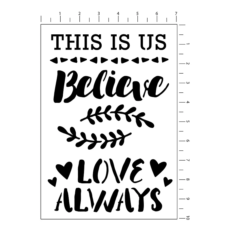 Believe Stencils by Craft Smart®, 7" x 10"