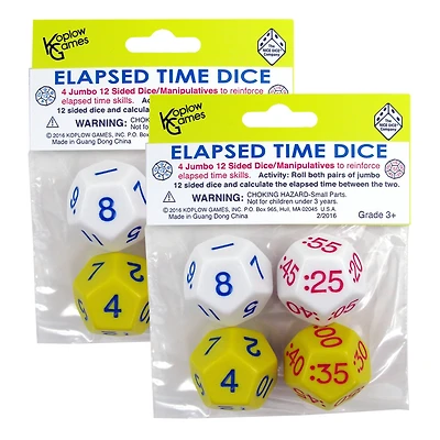 Koplow Games Elapsed Time Dice, 2 Pack of 4