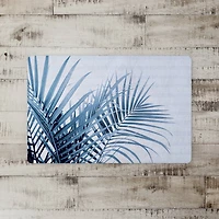 Striped Blue Palms Floor Mat