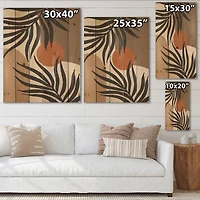 Designart - Moon & Sun Shapes In Retro Terracotta Tones III