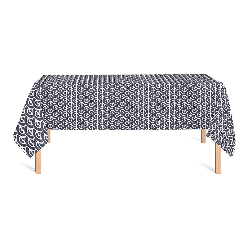 Navy Wavy Arch Tablecloth