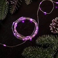 100-Count Pink LED Micro Fairy Christmas Lights  16ft Copper Wire