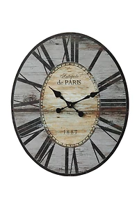 Hello Honey® 2.5ft. Distressed French Country Oval Wood Wall Clock