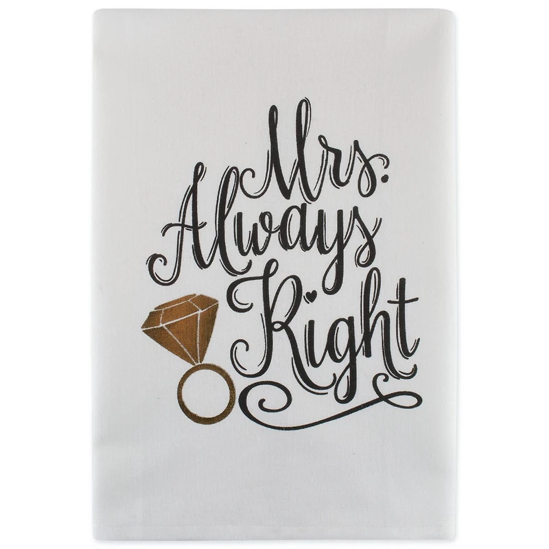 DII® Mr & Mrs Printed Dishtowel Set