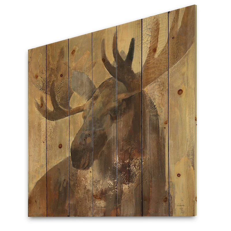 Designart - Into the Wild Gold Moose