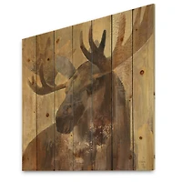 Designart - Into the Wild Gold Moose