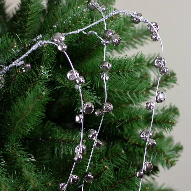 3.4ft. Silver Hanging Jingle Bell Spray