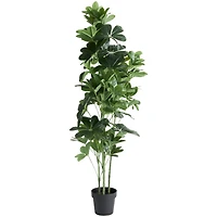 5ft. Potted Green Faux Foliage Artificial Money Tree