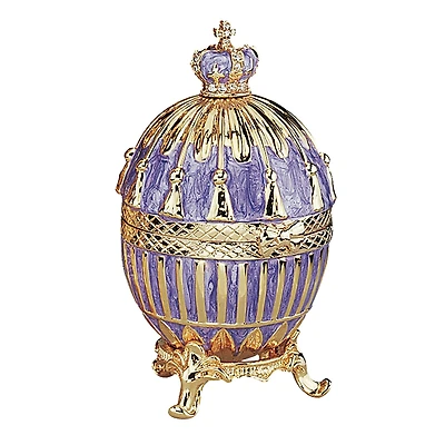 3.5" Romanov-Style Tassel Enameled Egg