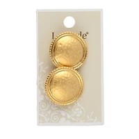 LaMode 1 1/8" Hammered Gold Shank Buttons, 2ct.