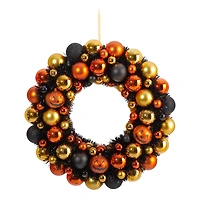 19" Shatterproof Jack-o-lantern Halloween Ornament Wreath