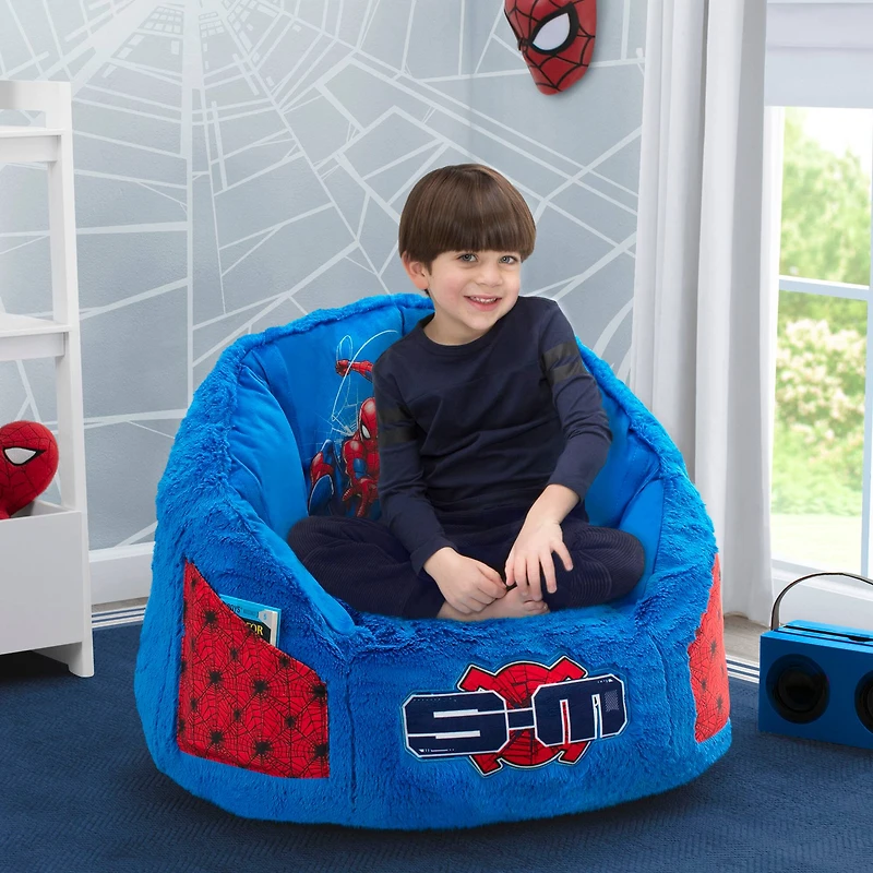Marvel Spider Man Cozee Fluffy Chair With Memory Foam Seat
