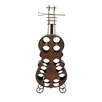 47" Brass Metal Traditional Wine Holder Rack
