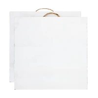 9 Packs: 2 ct. (18 total) 10" x 10" Whitewashed Wood Square Plaques by Make Market®