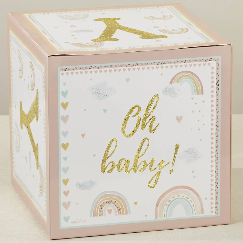 Kate Aspen Boho Rainbow Baby Block Box Set, 4ct.