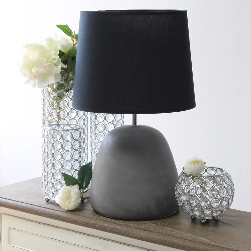 Simple Designs™ 17" Round Concrete Table Lamp