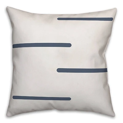Blue Horizontal Stripes Fall Throw Pillow