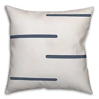 Blue Horizontal Stripes Fall Throw Pillow