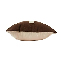 Hello Honey® Brown & Natural Swiss Cross Cotton Wool Throw Pillow