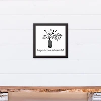 Imperfection is Beautiful 12" x 12" Black Framed Canvas