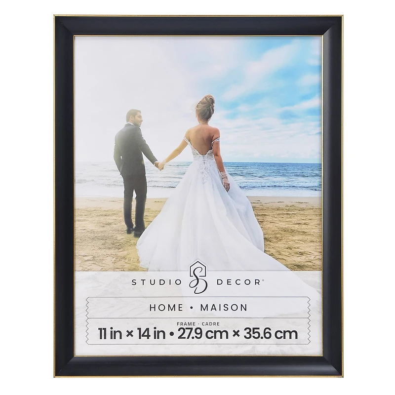 Home Black & Gold Line Wall Frame by Studio Décor