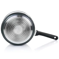 Martha Stewart Everyday 1.6qt. Aluminum Sharkey Gray Saucepan with Lid
