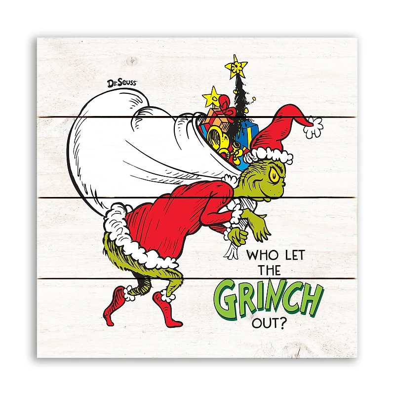 12" The Grinch Who Let the Grinch Out Pallet Wood Wall Art