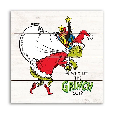 12" The Grinch Who Let the Grinch Out Pallet Wood Wall Art